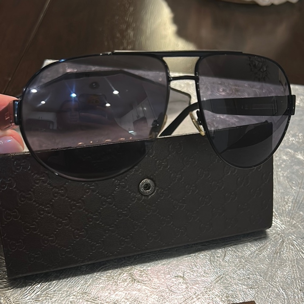 Gucci GG 1924/S Black Aviator Sunglasses - Picture 7 of 7